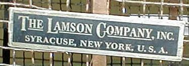 Label showing "Lamson Company Inc., Syracuse"